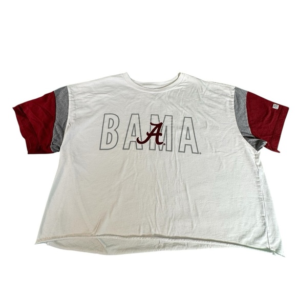 Alabama Crimson Tide BAMA Shirt Women’s L Tailgate Color Block Tee NCAA - Picture 1 of 9
